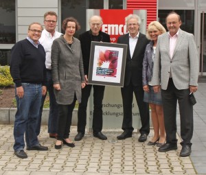 Schirmherr Harald Müller und Vorsitzende des Kulturforums St. Michael Gabriele Stegmann freuen sich mit den Leitern der Jury, dass sie wieder tolle Preisträger gefunden haben.